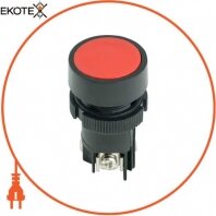 Кнопка пластикова без фіксації e.mb.ea145 червона 1NO+1NC