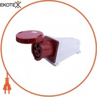 Силовая розетка стационарная e.socket.144.125.67, 4п., 400В, IP 67, 125А