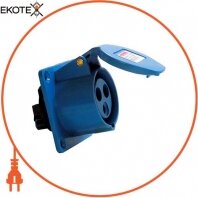 Силова розетка вбудована e.socket.pro.4.32.wall, 4п., 380В (424), Enext, p012013