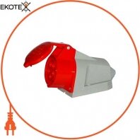 Силовая розетка стационарная 3Р + Z, 400В, 32А, IP44