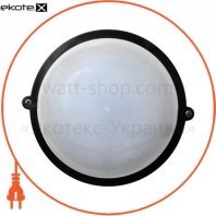 Світильник НПП-65 коло чорний опал.ПП-1002-07-0 / 6 LED 12w з датчиком руху