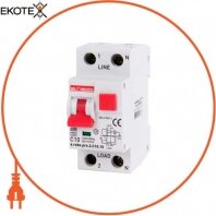 Выключатель дифференциального тока с защитой от сверхтоков e.rcbo.pro.2.C10.10, 1P+N, 10А, С, тип А, 10мА