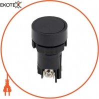 Кнопка пластикова без фіксації e.mb.ea125 чорна 1NO+1NC