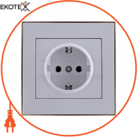 Розетка з/з - FireProof Бакеліт 703-0226-122B Колір Білий /Золото 250V 16A~