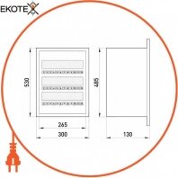 Enext s0100026 корпус e.mbox.stand.w.36. z металлический, под 36 мод., встраиваемый, с замком