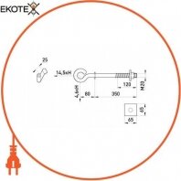 Наскрізний гак e.through.hook.pro.350.20, 350мм, М20, Enext, p031007