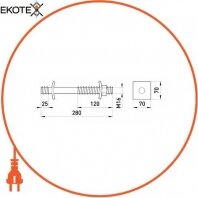 Enext p033002 проходной болт e.com.bolt.pro.280.16, 280 мм, м16