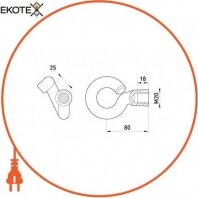 Гак-гайка e.nut.hook.pro.38.20, D38, М20, Enext, p034002