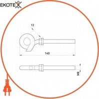 Напівзакритий анкерний гак e.anchor.hook.pro.M8.12.140 (LHH-12140), Enext, p037013