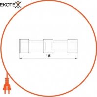 Enext p048002 гильзы соединительные изолированные e.tube.pro.ins.a.35.35 для провода 35 мм.кв.