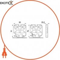 Клемна колодка складальна на DIN-рейку e.tc.din.pro.95, Enext, p049009