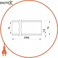Труба ПВХ тонкостінна e.pipe.stand.thin.16.10 d16х1,0х2900мм, Enext, s1035101