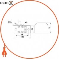 Enext p056024 клеммная колодка защищенная e.tc.protect.100.4, 100а, 4 полюса