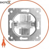 Механізм e.mz.16172.rj.12.45 розетки 2+1 телефон+комп'ютер під Jack RJ12, RJ45