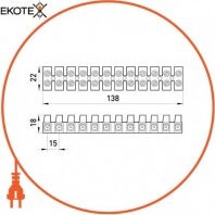 Клемна колодка ділима, 12групп e.tc.stand.12.14, 16 А, Enext, s016004