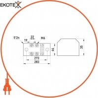 Enext p056026 клеммная колодка защищенная e.tc.protect.100.12, 100а, 12 полюсов