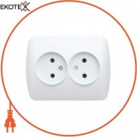 Розетка e.install.stand.810D без з/к двойная