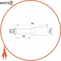 Enext s3036057 изолированный наконечник втулочный e.terminal.stand.e50-20. green 50,0 кв. мм, зеленый (50шт)