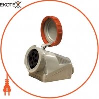 Силова розетка стаціонарна 2Р+Z, 250В, 16А, IP67, Enext, 2624-137