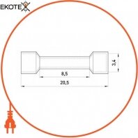 Гільза сполучна ізольована e.splice.stand.rvt.5.green 4-6 кв. мм, зелена, Enext, s4036040