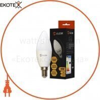 Світлодіодна LED лампа ELCOR 534317 Е14 C37 9Вт 700лм 4200К Свічка