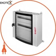Корпус металевий e.mbox.industrial.n.120.bc.gl IP55 навісний на 120 модулів з суцільною панеллю, зі склом