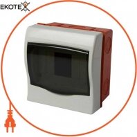 Enext s0290014 корпус пластиковый 4-модульный e.plbox.stand.w.04m, встраиваемый