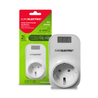 EUROELECTRIC Реле контролю напруги в розетку 16А 3,5кВт 150V-210V 230V-280V, Euroelectric, RV-16A/3,5kW