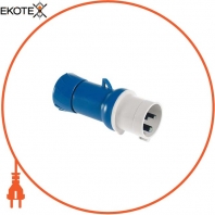 Кабельна вилка, гвинт 32А 2p + e IP44 200 ... 250В