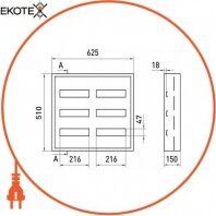 Enext s0100220 корпус металлический e.mbox.pro.n.72z ip54 навесной на 72 модуля с замком