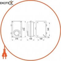Enext s0110002 корпус пластиковый e.mbox.stand.plastic.n.f1.прозрачный, под однофазный счетчик, навесной с комплектом метизов