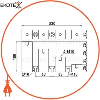 Enext s054105 изолятор ступенчатый e.step.cj4-40 900a