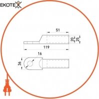 Кабельний мідний наконечник e.end.stand.dt.b240, Enext, s060011