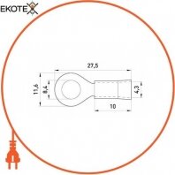 Ізольований наконечник e.terminal.stand.rv1.1,25.8.green 0.5-1.5 кв. мм, зелений, Enext, s1036019