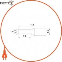 Ізольований наконечник втулковий e.terminal.stand.e1508.orange 1,5 кв. мм, помаранчевий, Enext, s3036028