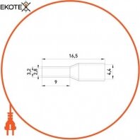 Ізольований наконечник втулковий e.terminal.stand.e4009.black 4,0 кв. мм, чорний, Enext, s3036038