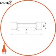 Гільза сполучна ізольована e.splice.stand.rvt.1.yellow 0,5-1,5 кв. мм, жовта, Enext, s4036023