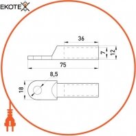 Enext s020003 алюминиевый кабельный наконечник e.end.stand.a.25