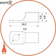 Enext s19001 медный луженый кабельный наконечник e.end.stand.c.10