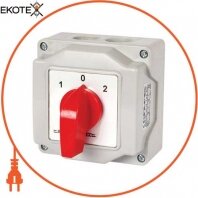 Пакетный переключатель LK63 / 3.323-ОВ / 45 в корпусе, 3p, 1-0-2, 63А, IP44