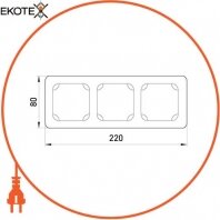 Рамка потрійна, Enext, 223