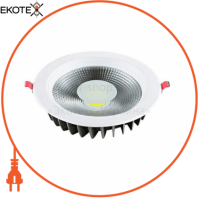 Horoz Electric 016-044-0030-010 светильник встраиваемый led 30w 6400k 2205lm 85-265v d-225мм белый круг.