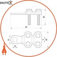 Наконечник кабельний e.end.stand.clamp.25.35 на гвинтах, Enext, s0170002