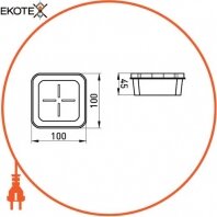 Enext s027031 коробка распределительная пластиковая e.db.stand.100.100.45 гипсокартон