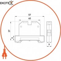 Enext p050003 наборная клеммная колодка заземления на din-рейку e.tc.z.din.pro.6