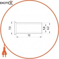 Enext s4038014 неизолированные наконечник e.terminal.stand.en.16.12 16,0 кв.мм, l = 12 мм
