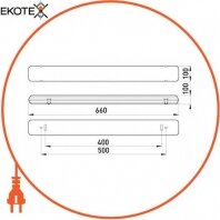 Enext l001033 светильник люминесцентный с призматическим плафоном e.lum.cpw.1.20.new 1х20w ip65 (новый дизайн)