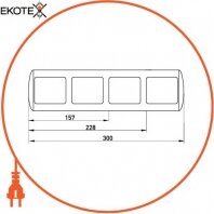 Рамка e.install.stand.frame.2.cer 2-місна, Enext, s035047c