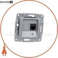 Sedna Розетка одиночна PC RJ45 cat.6 STP без рамки, алюмінієвий