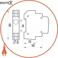 Enext p059006 индикатор на din-рейку e.i.din.220.orange, оранжевый